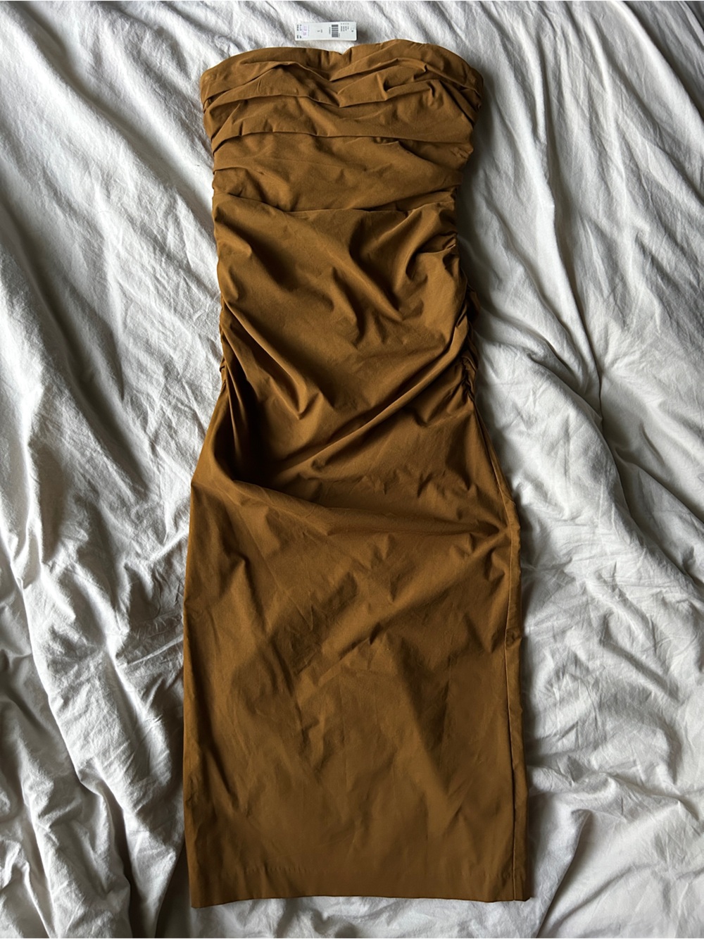 Anthropologie Strapless Ruched Dress Small NwT